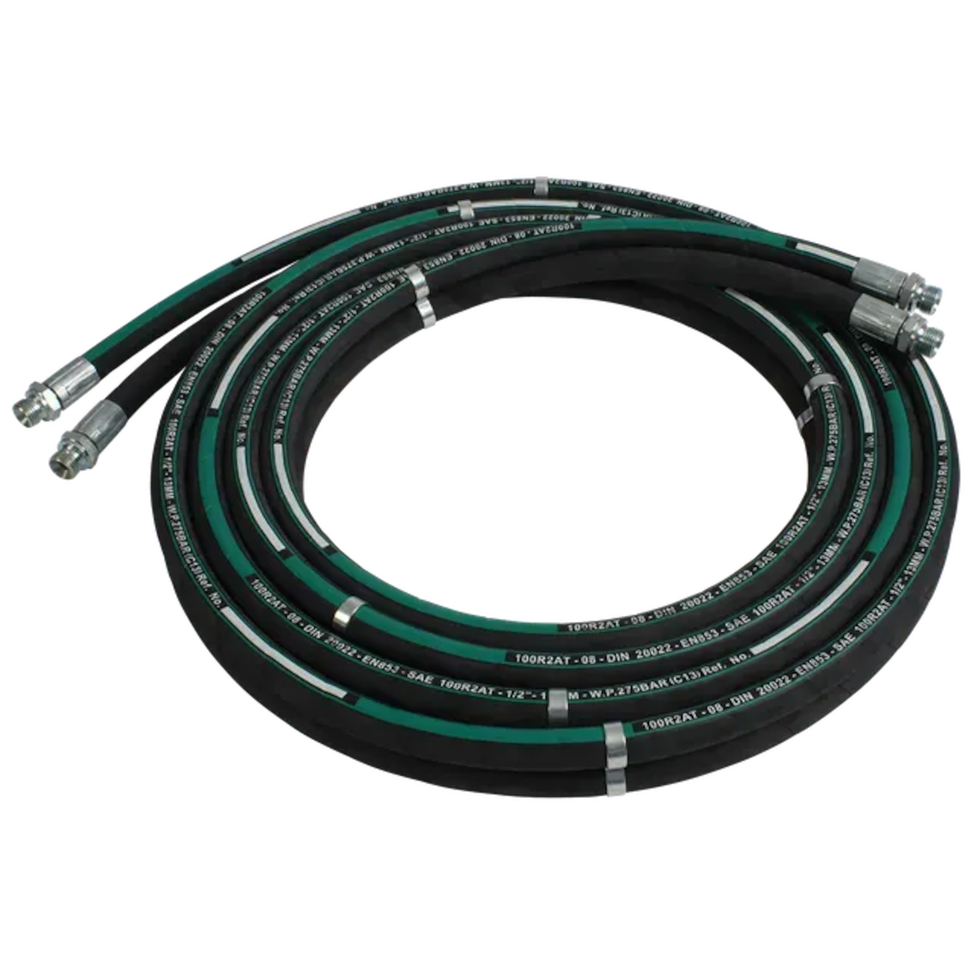 FT Pro 1/2" BSP Male X 23.1MM OD X 1/2" ID Hydraulic Hose Assembly