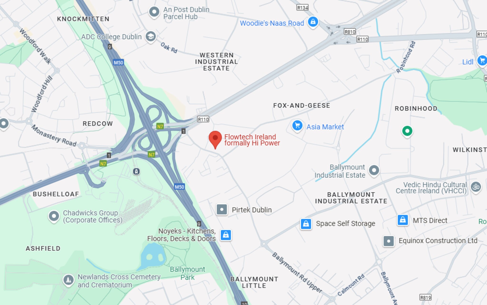 flowtech dublin map image