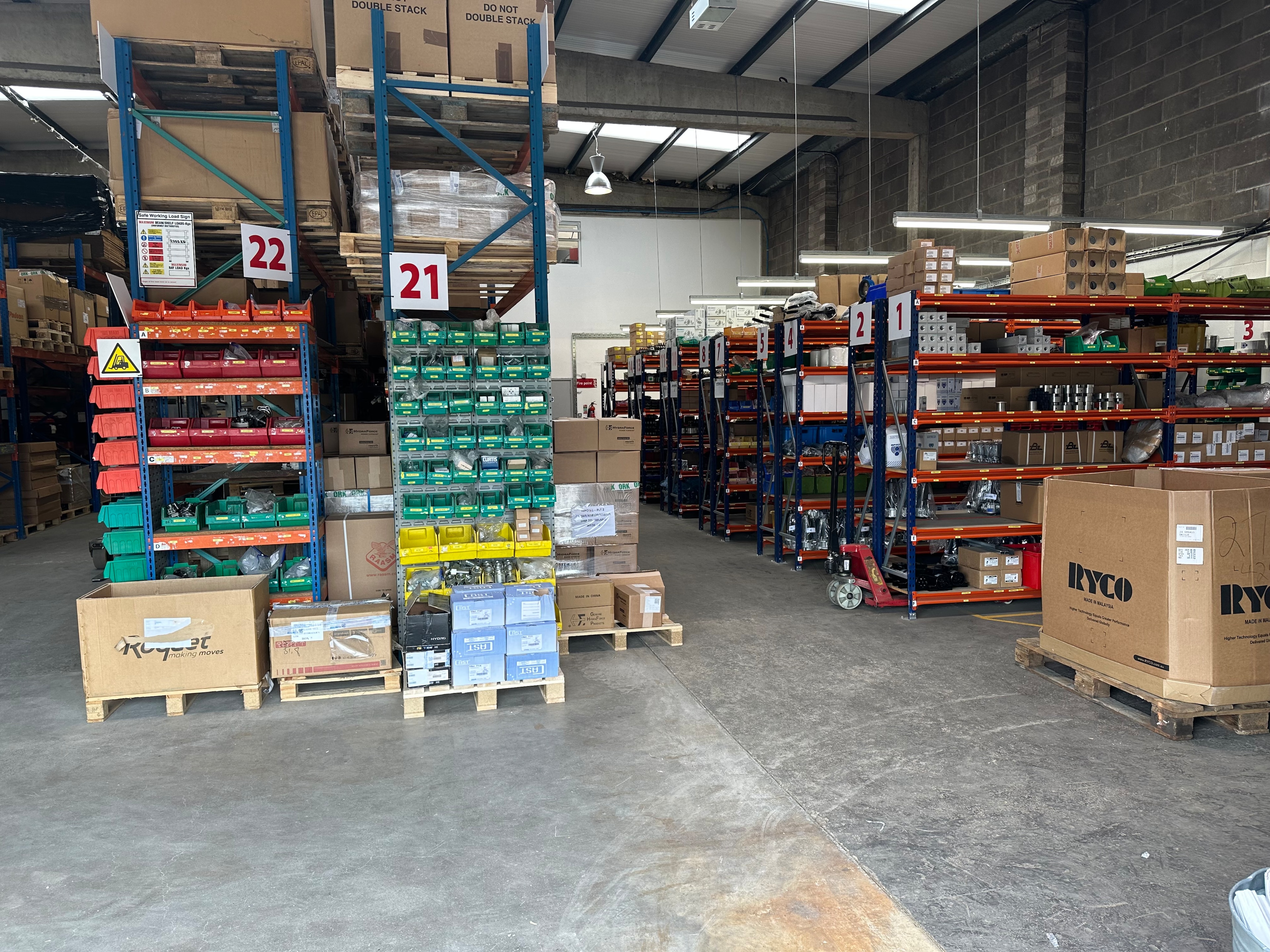 Cork interior with racking