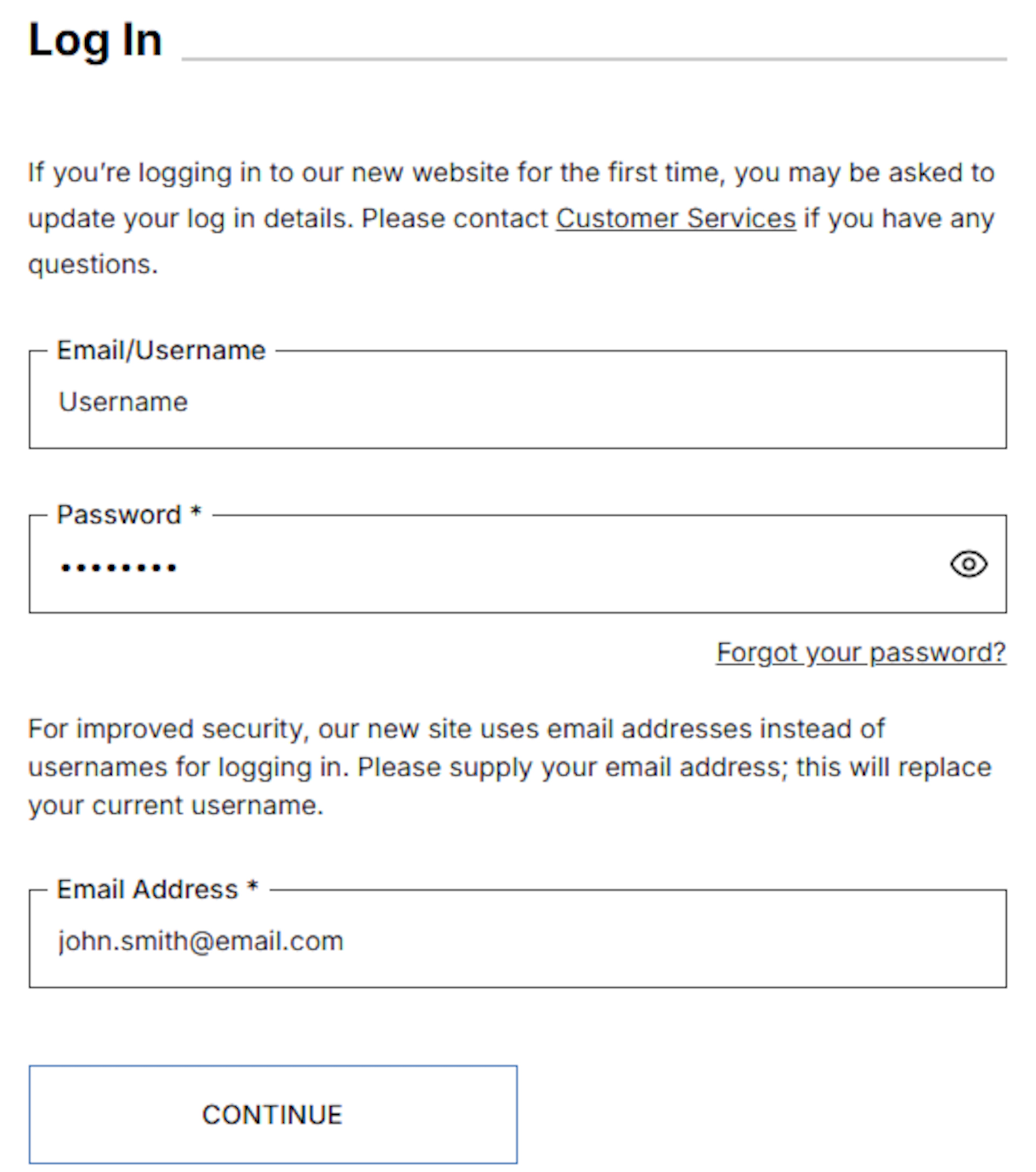username Email Replacement