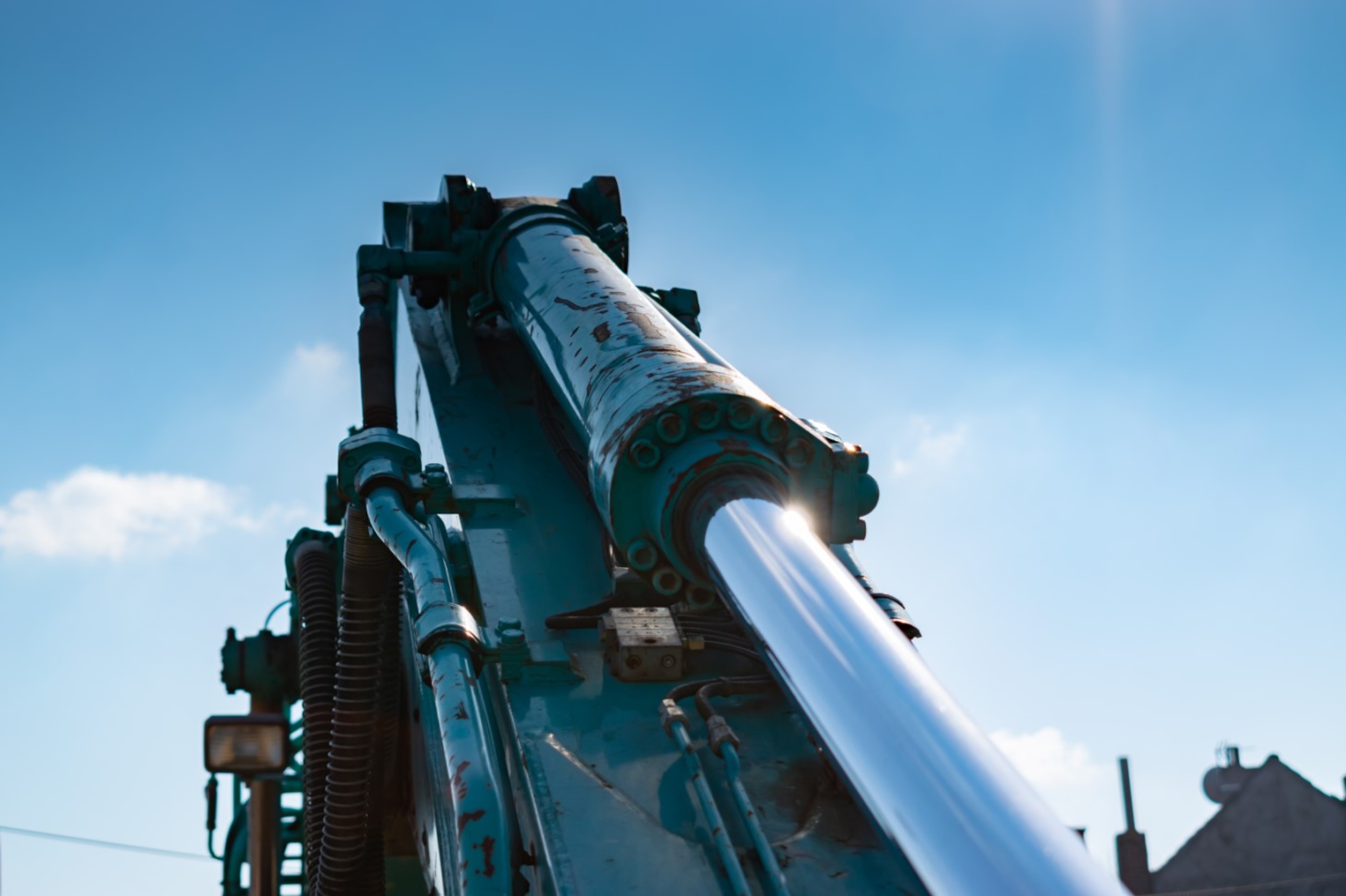 Image of large industrial hydraulic cylinder